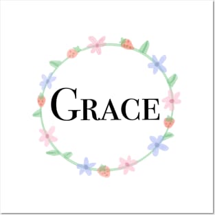 Grace name design Posters and Art